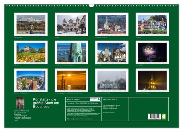 Produktbild: Konstanz - die gr&ouml;&szlig;te Stadt am Bodensee (Wandkalender 2026 DIN A2 quer), CALVENDO Monatskalender