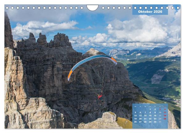 Produktbild: Paragliding - Aufbruch zu neuen H&ouml;henfl&uuml;gen (Wandkalender 2026 DIN A4 quer), CALVENDO Monatskalender
