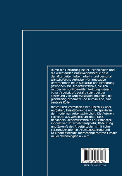 Produktbild: Arbeitswirtschaft