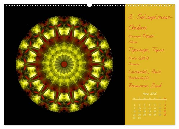 Produktbild: Kleine Chakrenlehre (Wandkalender 2026 DIN A2 quer), CALVENDO Monatskalender