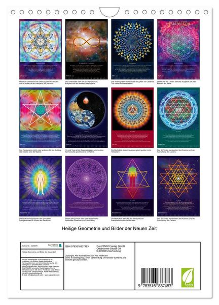 Produktbild: Heilige Geometrie und Bilder der Neuen Zeit (Wandkalender 2027 DIN A4 hoch), CALVENDO Monatskalender
