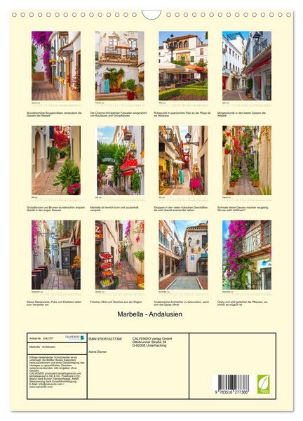 Produktbild: Marbella - Andalusien (Wandkalender 2026 DIN A3 hoch), CALVENDO Monatskalender
