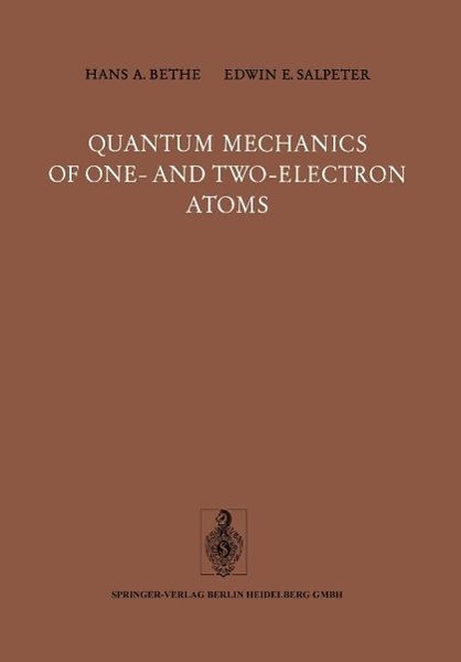 Produktbild: Quantum Mechanics of One- and Two-Electron Atoms