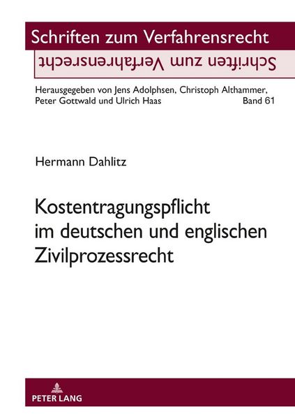 Produktbild: Kostentragungspflicht im deutschen und englischen Zivilprozessrecht