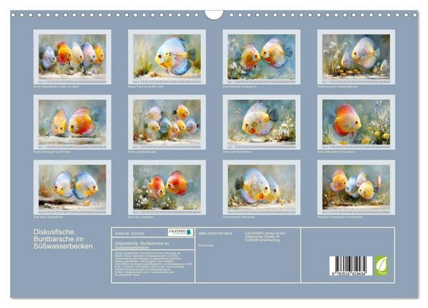 Produktbild: Diskusfische. Buntbarsche im S&uuml;&szlig;wasserbecken (Wandkalender 2027 DIN A3 quer), CALVENDO Monatskalender