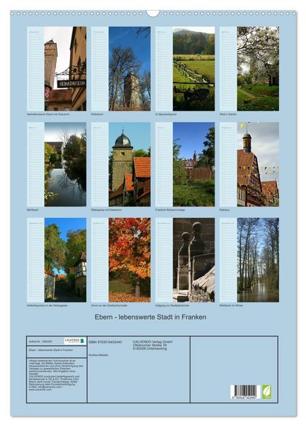 Produktbild: Ebern - lebenswerte Stadt in Franken (Wandkalender 2026 DIN A2 hoch), CALVENDO Monatskalender