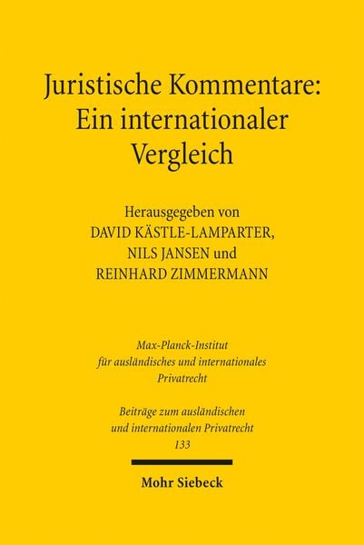 Produktbild: Juristische Kommentare: Ein internationaler Vergleich