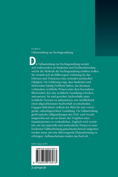 Produktbild: Fallsammlung zur Rechtsgestaltung