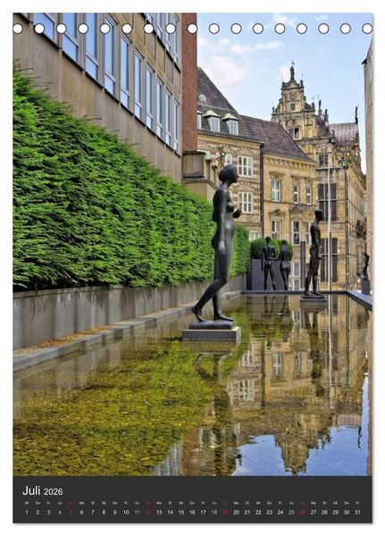 Produktbild: Highlights in Bremen (Tischkalender 2026 DIN A5 hoch), CALVENDO Monatskalender