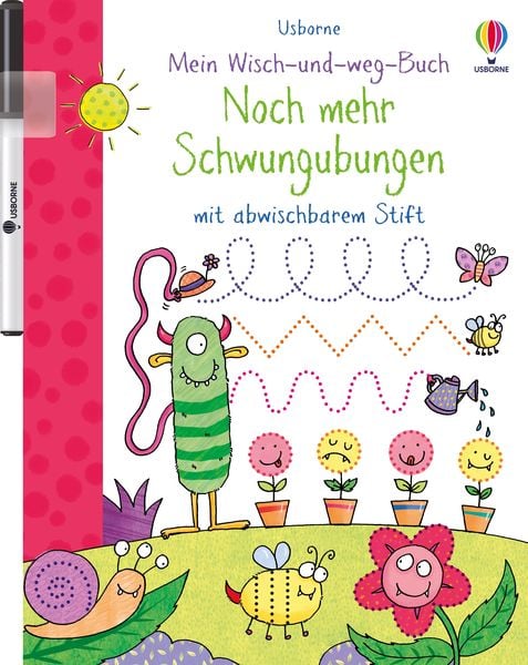 Mein Wisch-und-weg-Buch: Noch mehr Schwungübungen, Taschenbuch von Hannah Wood, Usborne, 9781782324157