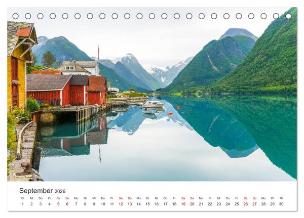 Produktbild: Norwegen - Landschaften und Fjorde im westlichen Norwegen (Tischkalender 2026 DIN A5 quer), CALVENDO Monatskalender