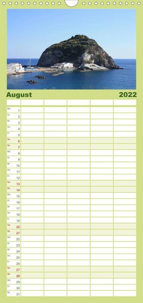 Produktbild: Ischia - Familienplaner hoch (Wandkalender 2022 , 21 cm x 45 cm, hoch)