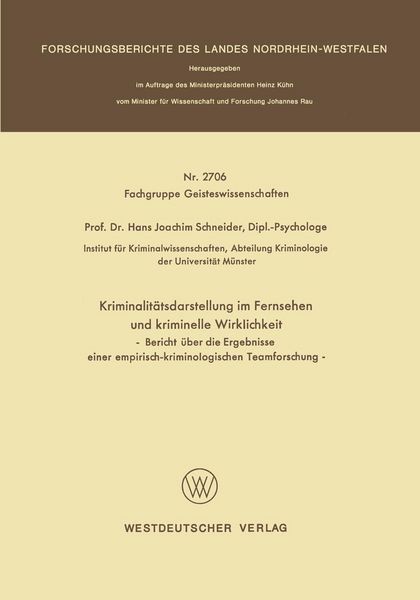 Produktbild: Kriminalit&auml;tsdarstellung im Fernsehen und kriminelle Wirklichkeit