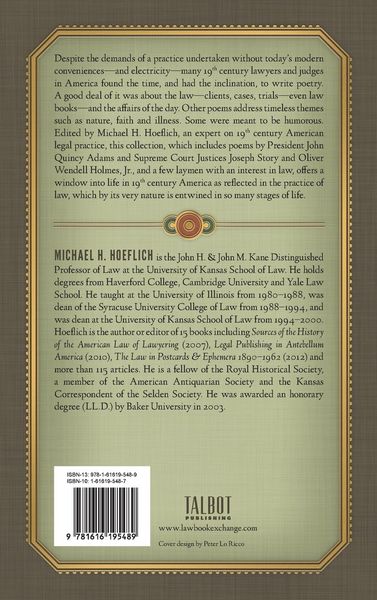 Produktbild: Anthology of Nineteenth Century American Legal Poetry