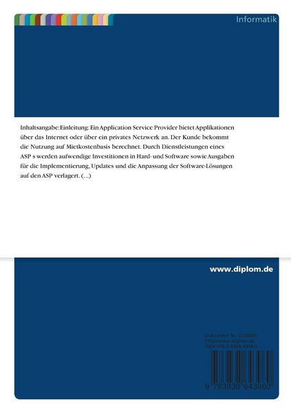 Produktbild: Application Service Providing