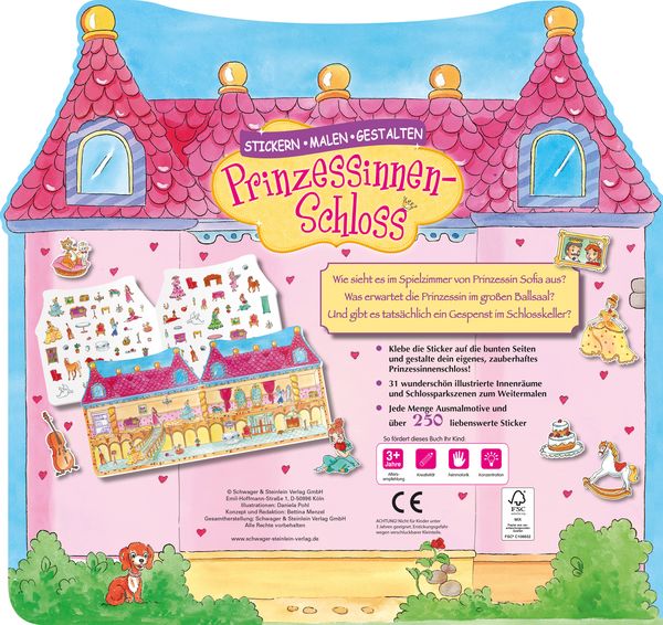 Produktbild: Prinzessinnenschloss - Stickern, Malen, Gestalten