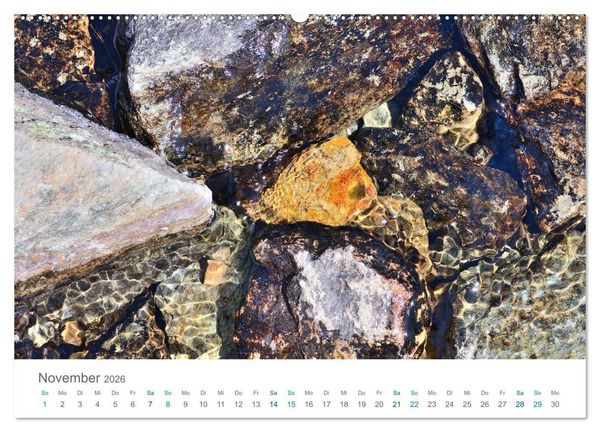 Produktbild: Die Natur als K&uuml;nstlerin - Sch&ouml;nheit der Steine (Wandkalender 2026 DIN A2 quer), CALVENDO Monatskalender