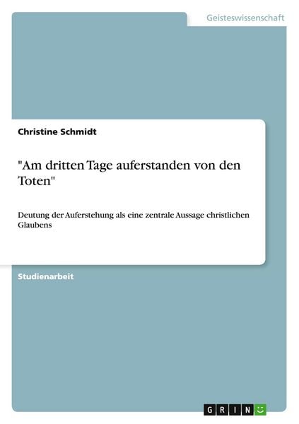 Produktbild: Am dritten Tage auferstanden von den Toten