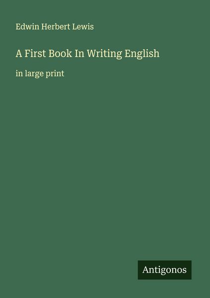 Produktbild: A First Book In Writing English
