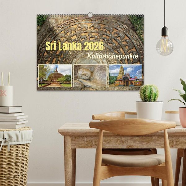 Produktbild: Sri Lanka 2026 Kulturh&ouml;hepunkte (Wandkalender 2026 DIN A3 quer), CALVENDO Monatskalender