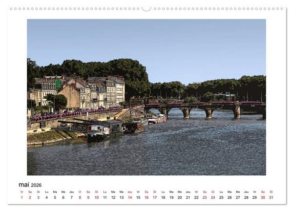 Produktbild: Berlioz et Zo&eacute; &agrave; Angers (Calendrier mural 2026 DIN A2 vertical) calendrier de bureau