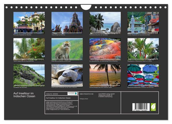 Produktbild: Auf Inseltour im Indischen Ozean (Wandkalender 2026 DIN A4 quer), CALVENDO Monatskalender