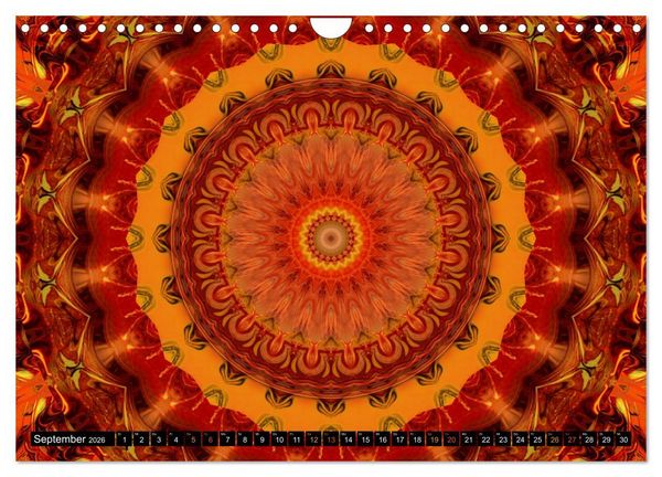 Produktbild: Energie - Mandalas in orange (Wandkalender 2026 DIN A4 quer), CALVENDO Monatskalender