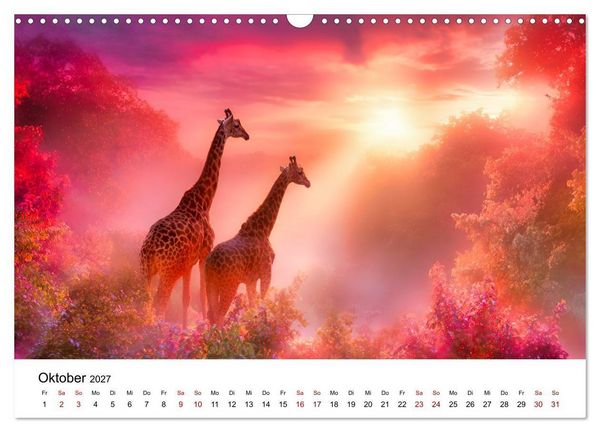 Produktbild: Sanfte Riesen - Giraffen in ihrer Welt (Wandkalender 2027 DIN A3 quer), CALVENDO Monatskalender