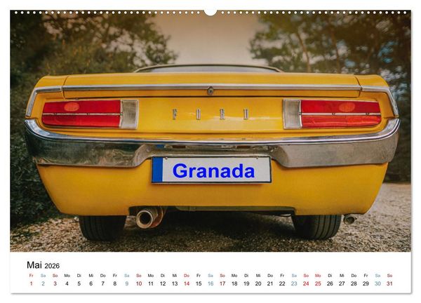 Produktbild: Autos der 70er (hochwertiger Premium Wandkalender 2026 DIN A2 quer), Kunstdruck in Hochglanz