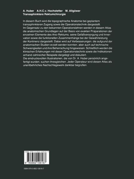 Produktbild: Transsphinktere Rektumchirurgie
