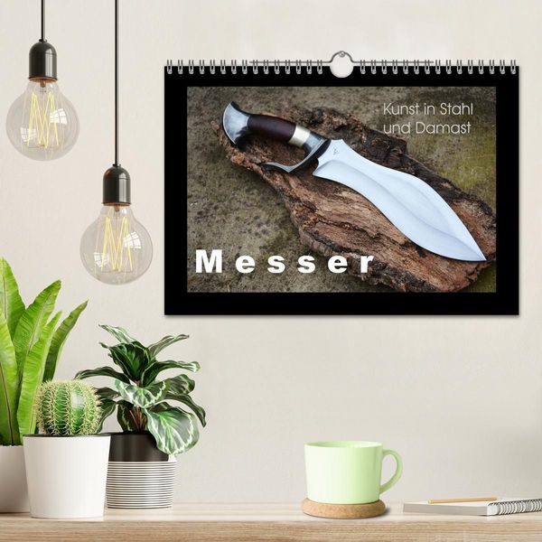 Produktbild: Kunst in Stahl und Damast - M e s s e r (Wandkalender 2027 DIN A4 quer), CALVENDO Monatskalender