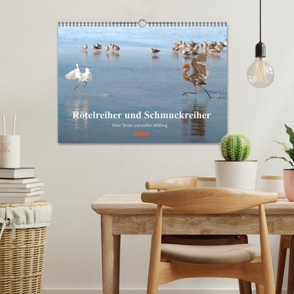 Produktbild: R&ouml;telreiher und Schmuckreiher (Wandkalender 2026 DIN A3 quer), CALVENDO Monatskalender