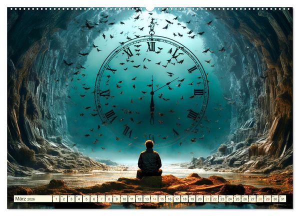 Produktbild: Keine Zukunft ohne die Zeit (hochwertiger Premium Wandkalender 2026 DIN A2 quer), Kunstdruck in Hochglanz
