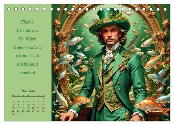 Produktbild: Stellarische M&auml;nnlichkeit (Tischkalender 2026 DIN A5 quer), CALVENDO Monatskalender