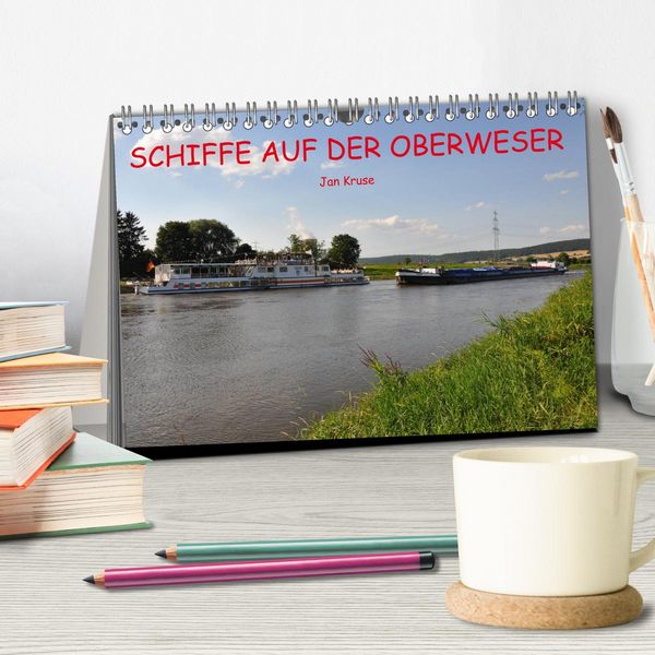 Produktbild: Schiffe auf der Oberweser (Tischkalender 2026 DIN A5 quer), CALVENDO Monatskalender