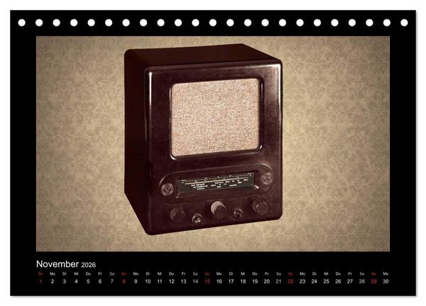 Produktbild: Dampfradios - Antike Radios mit Charme und Patina (Tischkalender 2026 DIN A5 quer), CALVENDO Monatskalender