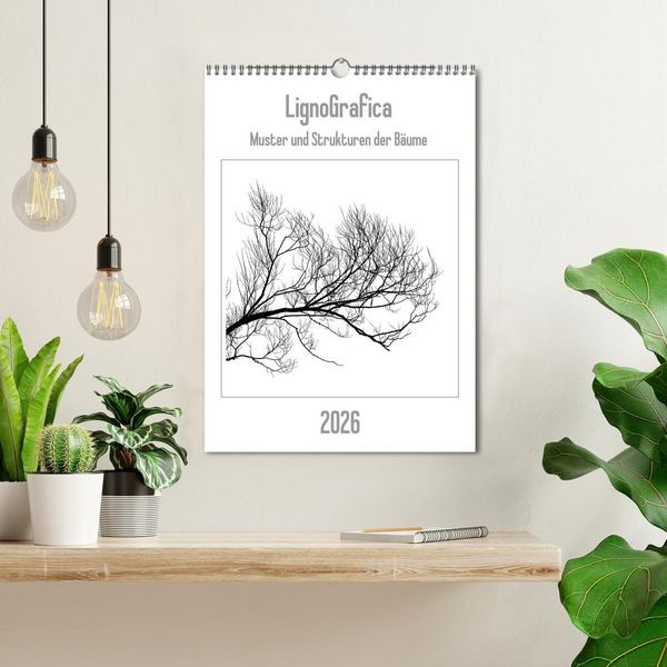 Produktbild: LignoGrafica - Muster und Strukturen der B&auml;ume (Wandkalender 2026 DIN A3 hoch), CALVENDO Monatskalender