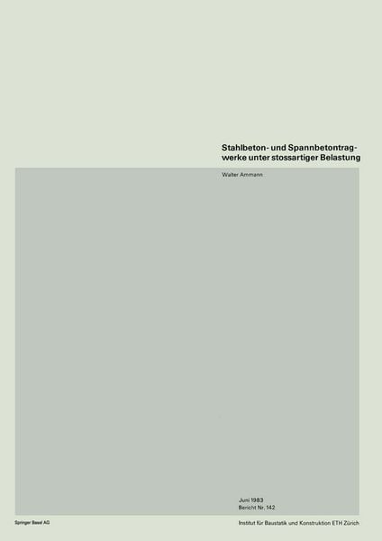 Produktbild: Stahlbeton- und Spannbetontragwerke unter stossartiger Belastung