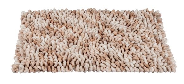 Produktbild: Badteppich Mod. Lerici, weiss-beige, Polyester/Baumwolle, 60x90 cm, rutschhemmend beschichtet,