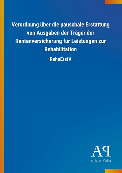 Produktbild: Verordnung &uuml;ber die pauschale Erstattung von Ausgaben der Tr