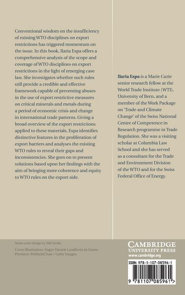 Produktbild: Export Restrictions on Critical Minerals and Metals