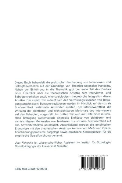 Produktbild: Interviewer- und Befragtenverhalten