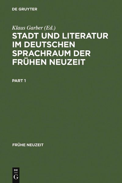 Produktbild: Stadt und Literatur im deutschen Sprachraum der Fr&uuml;hen Neuzeit