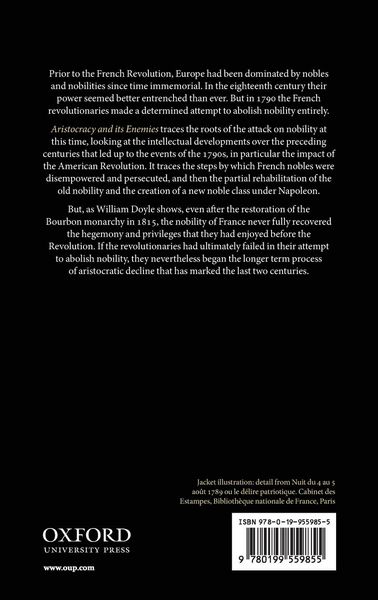 Produktbild: Aristocracy and Its Enemies in the Age of Revolution