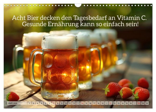 Produktbild: Ich brauch mehr Vitamin Bier (Wandkalender 2026 DIN A3 quer), CALVENDO Monatskalender