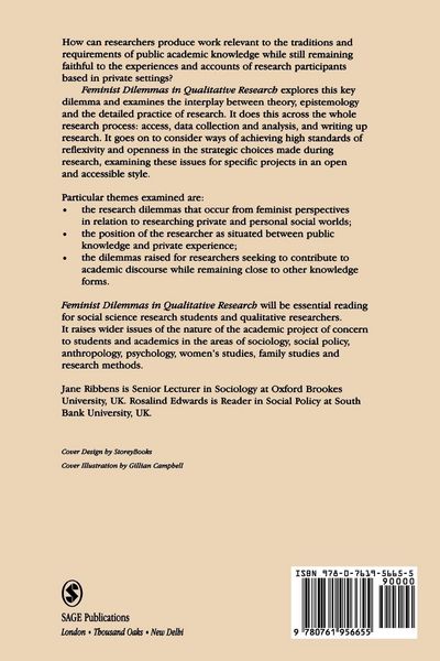 Produktbild: Feminist Dilemmas in Qualitative Research