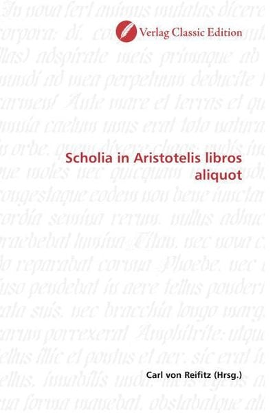 Produktbild: Scholia in Aristotelis libros aliquot