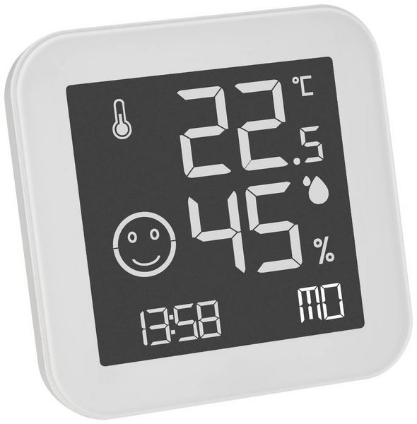 Produktbild: TFA Dostmann BLACK & WHITE Thermo-/Hygrometer Wei&szlig; 30.5054.02