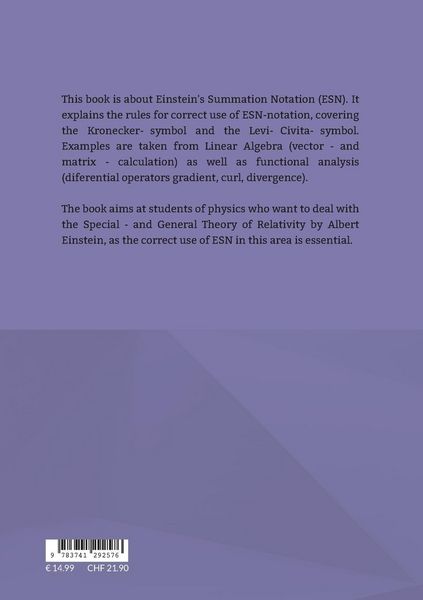 Produktbild: Introduction to Einstein's Summation Notation