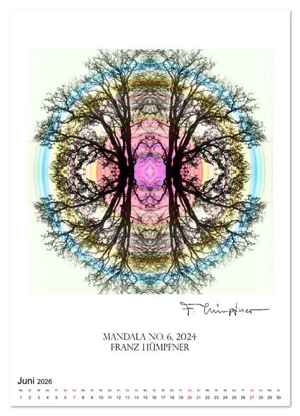 Produktbild: Mandala Artworks - Kunstkalender von Franz Huempfner (hochwertiger Premium Wandkalender 2026 DIN A2 hoch), Kunstdruck in Hochglanz